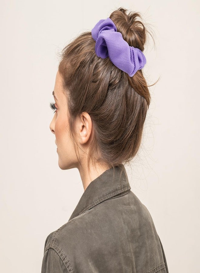 TUCEWP Scrunchies for Women Girls 6Pcs Purple Velvet Scrunchies for Thick Hair Ultra Textured Soft Corduroy Scrunchy Hair Ties Lavender Elastic Hair Bands Ponytail Holders Bulk Cute Hair Accessories - Image 3